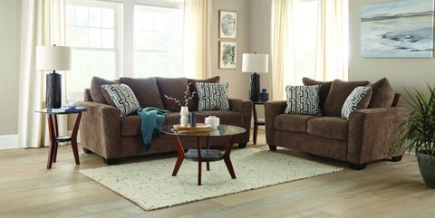 Your Ultimate Guide To Styling A Brown Sofa | Rent-A-Center throughout Espresso, Raw Dark Brown Furniture S/3